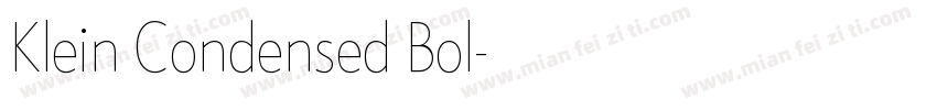 Klein Condensed Bol字体转换